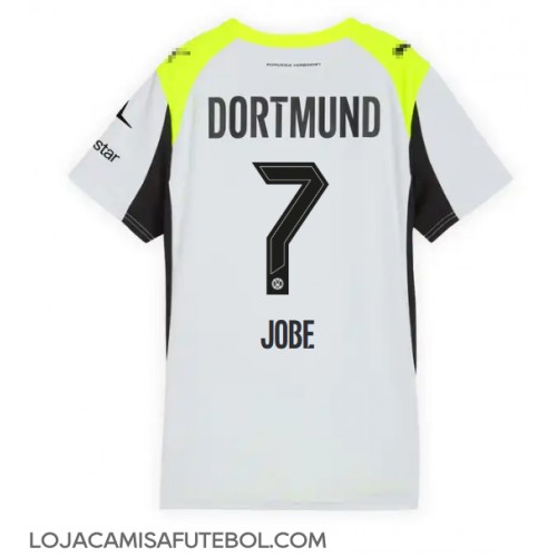 Camisa de Futebol Borussia Dortmund Jobe Bellingham #7 Equipamento Secundário Mulheres 2025-26 Manga Curta